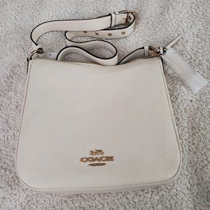 Coach Ellie file bag in white leather and gold, BNNU